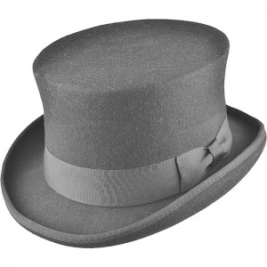Boys Grey Premium Wool Classic Top Hat
